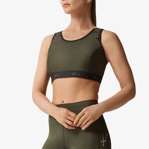 CW-X Stabilyx High Impact Sports Bra: Forest Night (Olive Green) / 38D